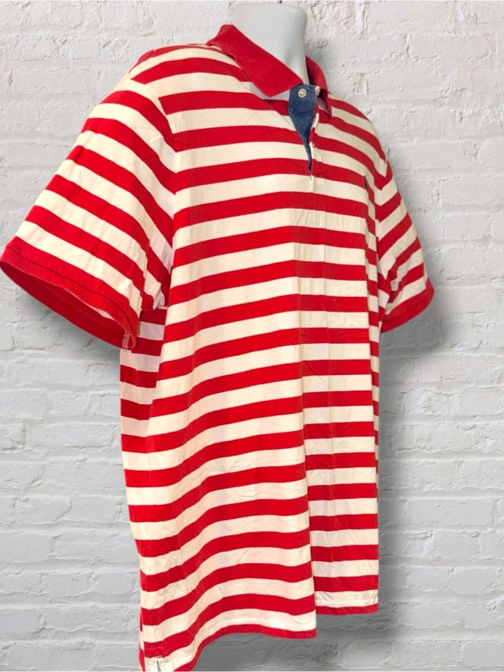 Polo Ralph Lauren Classic Fit Striped Polo Shirt XXL Red White Blue Cotton